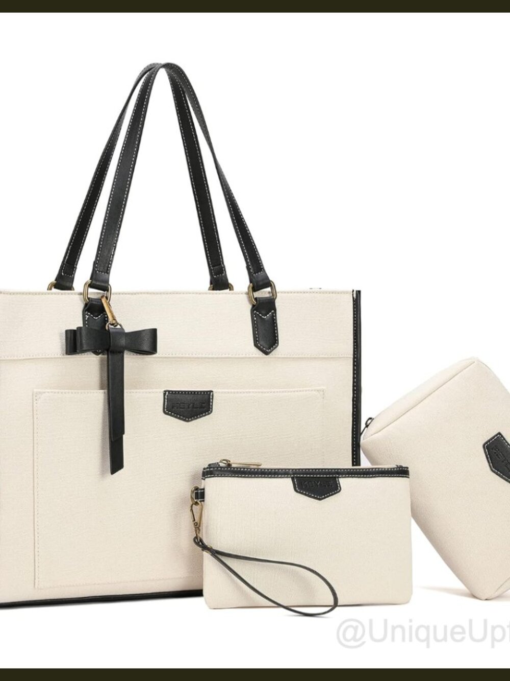 Canvas Laptop Tote Bag 15.6 Inch Messenger & Shoulder Bag